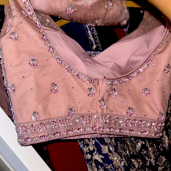 Pink and silver LAHENGA SAREE INCLUDED* - Picture 5 of 5